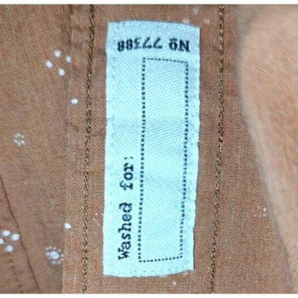 J.Crew Mens Slim Stretch Secret Wash Organic Cotton Poplin Sz Large Brown Shirt - Picture 5 of 7